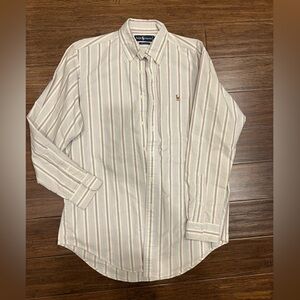 Rare Vintage Ralph Lauren’s Oxford Shirt | Candy Stripe w/ multi color pony.